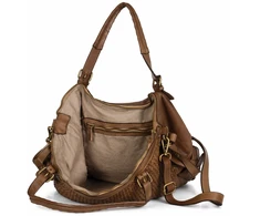 PELLE LAVATA Odinė Vintage ShopperBag Rankinė A4 Didelė Nėriniuota