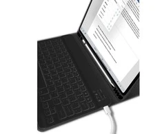 Pen + Keyboard“ dėklas su klaviatūra skirt iPad 10.9 colio 2022 metų planšetiniam kompiuteriui – juodas
