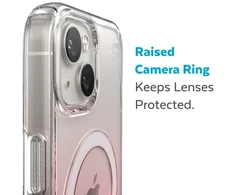 Speck Presidio Perfect-Clear + Ombre + MagSafe - dėklas skirtas Apple iPhone 15 Plus / 14 Plus su MICROBAN coating Clear / Vintage Rose Fade