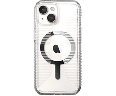 Speck Gemshell Grip + MagSafe - dėklas skirtas Apple iPhone 16e / Apple iPhone 15 / Apple iPhone 14 / Apple iPhone 13 Clear / Chrome Finish