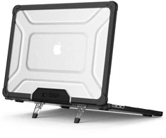 „Tech-Protect SmartShell Pro“ dėklas, skirtas „MacBook Air 13“ (2023–2025 M2 / M3 / M4) – skaidrus ir juodas