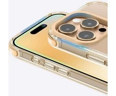 Permatomas rožinio aukso telefono dėklas su MagSafe iPhone 16 Pro Max AmazingThing