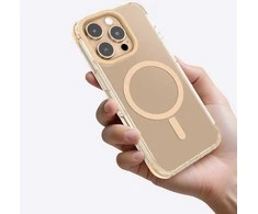 Permatomas rožinio aukso telefono dėklas su MagSafe iPhone 16 Pro Max AmazingThing