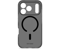 „Decoded DropTec“ skaidrus galinis dangtelis „MagSafe“ dėklas, skirtas „iPhone 17 Pro“ - juodas