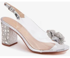 Permatomos moteriškos basutės su kulnu Step in style