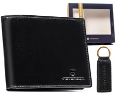 RING Odinė piniginė+raktų pakabukas rinkinys PETERSON PTN SET-M-N994-GVT