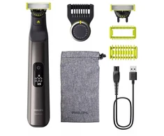 Barzdaskutė Philips OneBlade Pro 360 veidui + kūnui, QP6552/15, Juodos ir žalios spalvos
