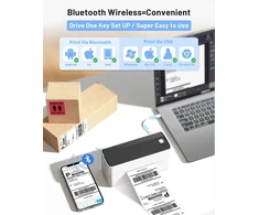 Phomemo etikečių spausdintuvas, terminis, Bluetooth, USB, 300 dpi, PM241BT