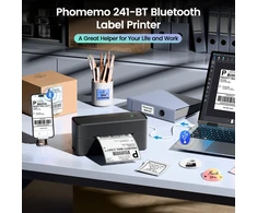Phomemo termininė etikečių spausdintuvas Bluetooth, 4x6 colių, 203 dpi, modelis 241BT