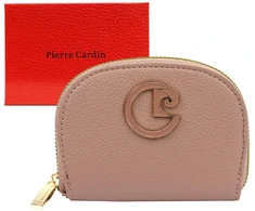 PIERRE CARDIN Moteriška Vidutinė RFID Piniginė su Užtrauktuku, Ekologinė Oda