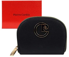 PIERRE CARDIN Moteriška Vidutinė RFID Piniginė su Užtrauktuku, Ekologinė Oda
