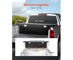 VEVOR Aliumininė įrankių dėžė sunkvežimiams, 177x50x46 cm