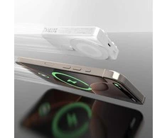 Pilkas 10000 mAh MagSafe išorinis akumuliatorius su stovu
