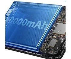 Pilkas 10000 mAh MagSafe išorinis akumuliatorius su stovu