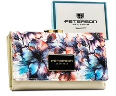 Piniginė gėlėta odinė su skyreliais Peterson