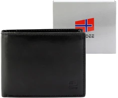 Piniginė juoda klasikinė Nordee