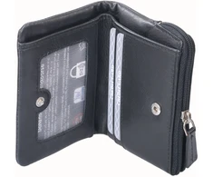 Piniginė moterims su užtrauktuku AVANCO 499-30-01 RFID - Juoda