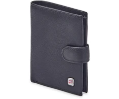 Natūralios odos vyriška piniginė RFID Nordee GW-5808, juoda
