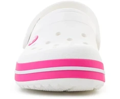 Pink CROCS CROCBAND vaikiškos klumpės, baltos/rožinės (Rožinis CRUSH), 207006-6WU