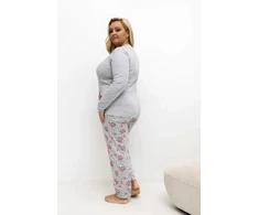 Pink Moteriška pižama Plus Size Forever Rožinė