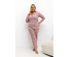 Pink Moteriška pižama Plus Size Forever Rožinė
