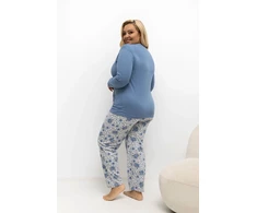 Pink Moteriška pižama Plus Size Forever Rožinė