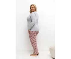 Pink Moteriška pižama Plus Size Forever Rožinė