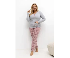 Pink Moteriška pižama Plus Size Forever Rožinė