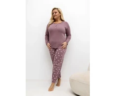 Pink Moteriška pižama plus size Forever Rožinė