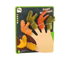 Pacynki Pirštukinės lėlės Lean Toys Dinozaurai, 5 vnt., 4x8x2 cm