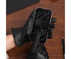 Pirštinės skórzane moterims juoda polar touch finger na dotyk BELTIMORE K40