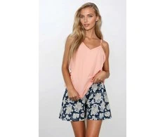 Pižama rožinė medvilninė su šortais miegui Hello Beauty