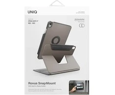 Dėklas UNIQ Rovus Snapmount Magnetic 360 Rotating Detachable skirtas Apple iPad Air 11" (M2/M3) / Apple iPad Air 10.9" (2022/2020) pilkos spalvos