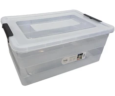 Grandininis pjūklas Plastikinė dėžė su dangčiu 40 L (59×39×25 cm)
