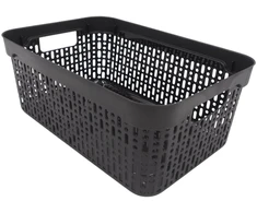 Grandininis pjūklas Plastikinė dėžutė su skylutėmis, 30 × 20 × 12 cm JUODA