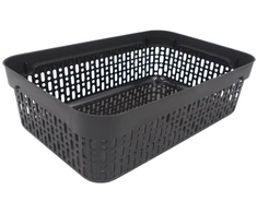 Grandininis pjūklas Plastikinė dėžutė su skylutėmis, 40 × 30 × 13 cm JUODA