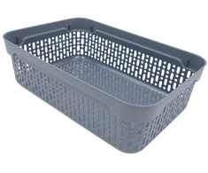 Grandininis pjūklas Plastikinė dėžutė su skylutėmis, 40 × 30 × 13 cm PILKA
