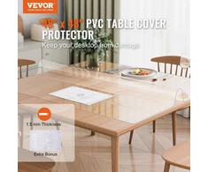 Vevor PVC stalo apsauga 1219x1219 mm 1.5 mm storio