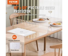 Vevor PVC stalo apsauga 102x152 cm 2.0 mm storio