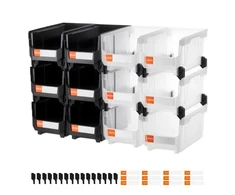 VEVOR Plastikinės sandėliavimo dėžutės 37.7 x 21.5 x 18 cm