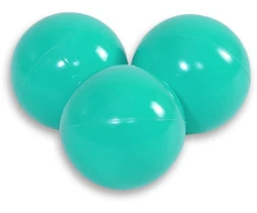 Plastikiniai kamuoliukai sausam baseinui, 50 vnt., turkio spalvos