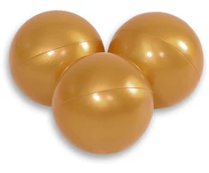Plastikiniai kamuoliukai sausiems baseinams, auksiniai, 50 vnt.