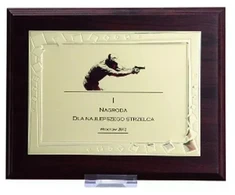 Plastikinis diplomas su graviruota metaline plokštele