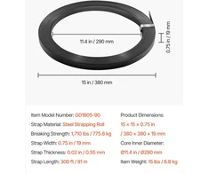 VEVOR Plieno tvirtinimo juosta 19 mm x 91 m