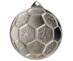 PLIENO MEDALIS FUTBOLUI 50 MM SIDABRINIS MMC8850/S