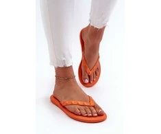 Plokščios moteriškos šlepetės Oranžinės