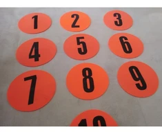 Plokšti lauko žymekliai numeruoti 1-10 Yakimasport 100326