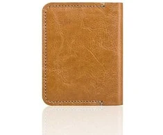 Plona odinė vyriška piniginė SOLIER SW11 SLIM LIGHT BROWN