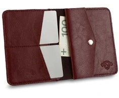 Plona vyriška odinė piniginė su monetų laikikliu SOLIER SW15 SLIM BROWN