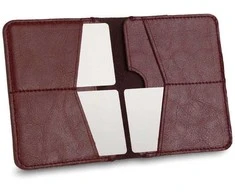 Plonos odinės vyriškos piniginės SOLIER SW10 SLIM BROWN